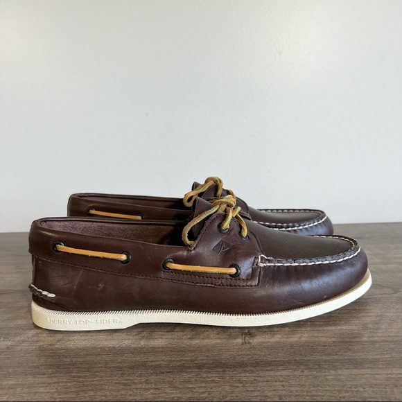 Sperry Shoes | Sperry Top-Sider Authentic Original 2 Eye Leather Boat Shoes Size 11.5 XW Mens | Color: Brown | Size: 11.5 | Iamajeep's Closet